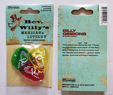 Dunlop Reverend Willy Mexican Lottery Brand pick packge